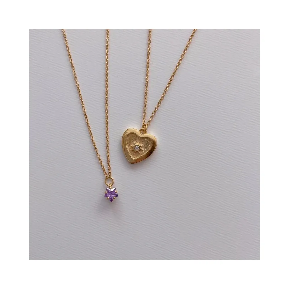 Collar Deneb Lavanda Oro