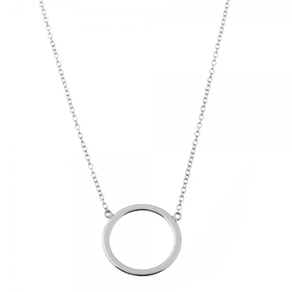 Collar plata de ley Circulo
