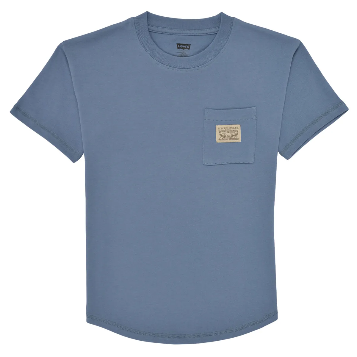 CURVED HEM POCKET TEE