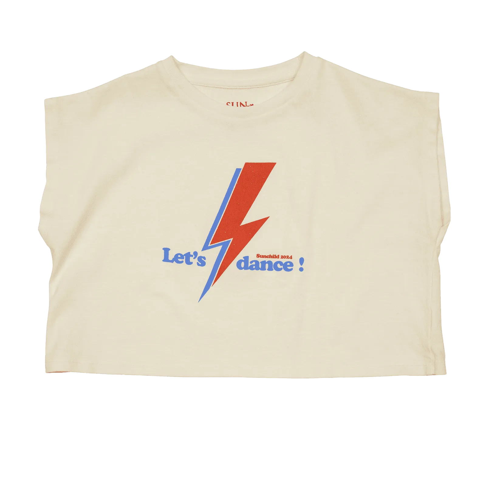 DANCE  CAMISETA RECTA CORTA DE ALGODóN SERIGRAFIADO CON CUELLO REDONDO EN BLANCO