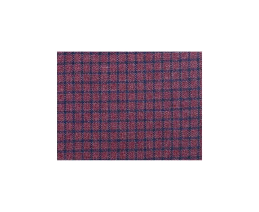 DARK RED FLANNEL SHIRT WITH NAVY CHECKS  BRODY