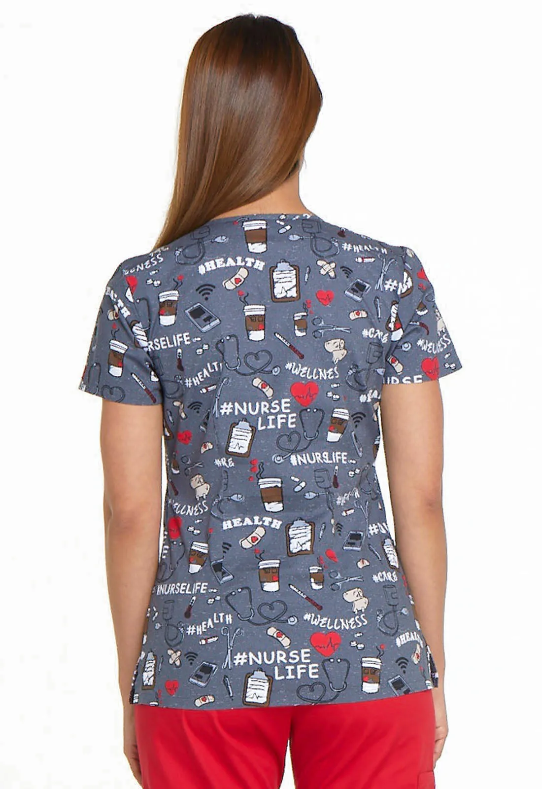 DICKIES VNECK TOP IN NURSE LIFE