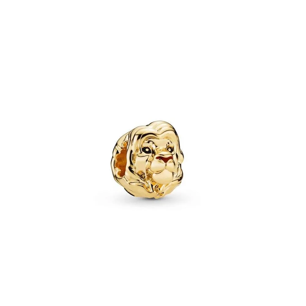 DISNEY SIMBA PANDORA SHINE CHARM WITH BLACK AND BROWN
