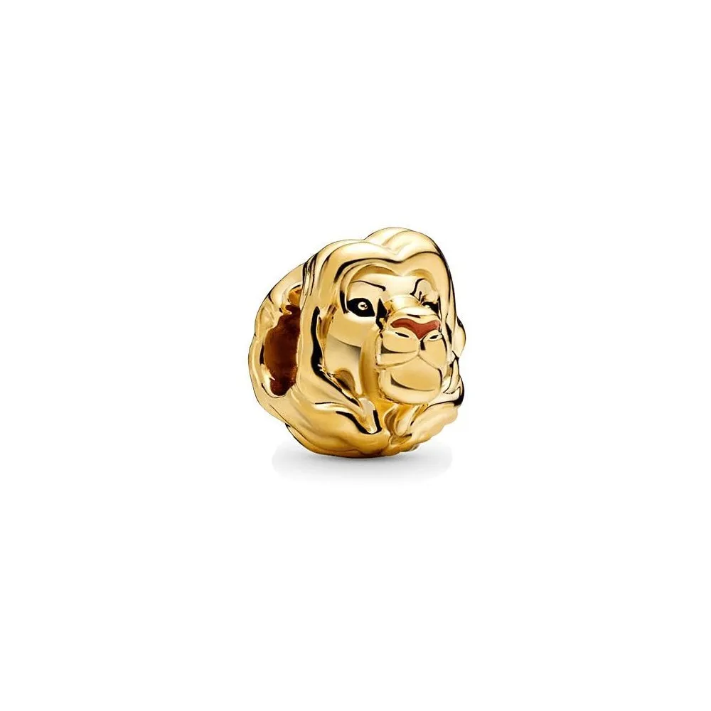 DISNEY SIMBA PANDORA SHINE CHARM WITH BLACK AND BROWN