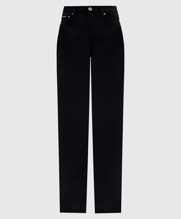 Dolce&Gabbana Black striped wool pants