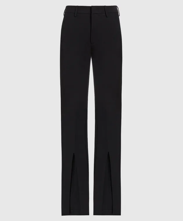 Dondup Black Aida flared pants with slits