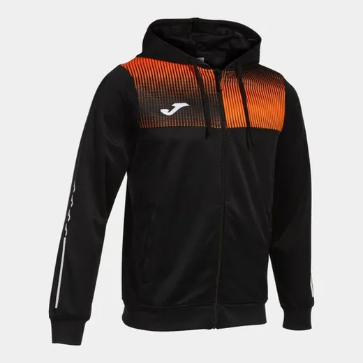 ECO SUPERNOVA ZIPUP HOODIE BLACK ORANGE