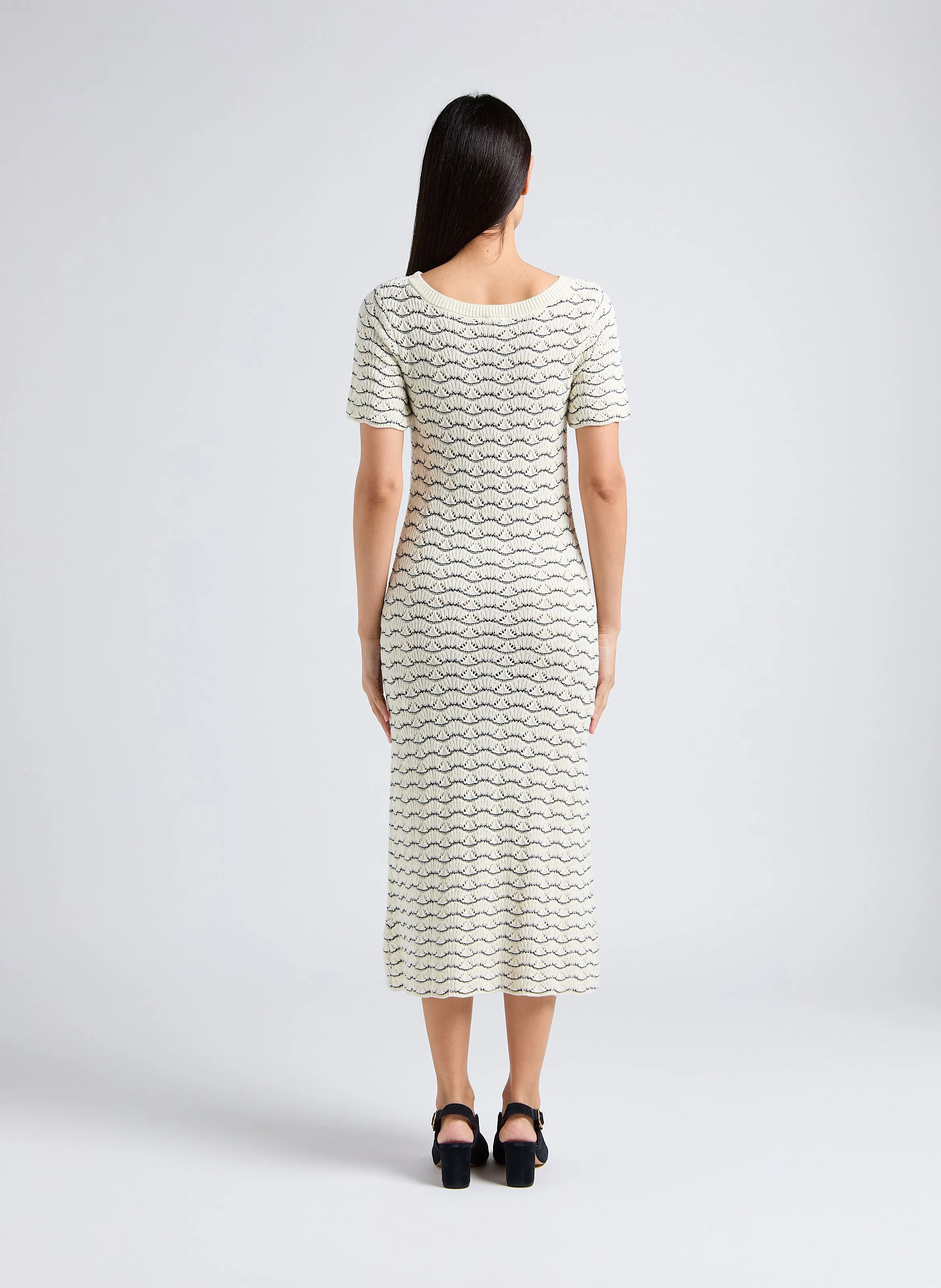 EKYOG LU  VESTIDO MIDI DE ALGODóN ORGáNICO EN AZUL