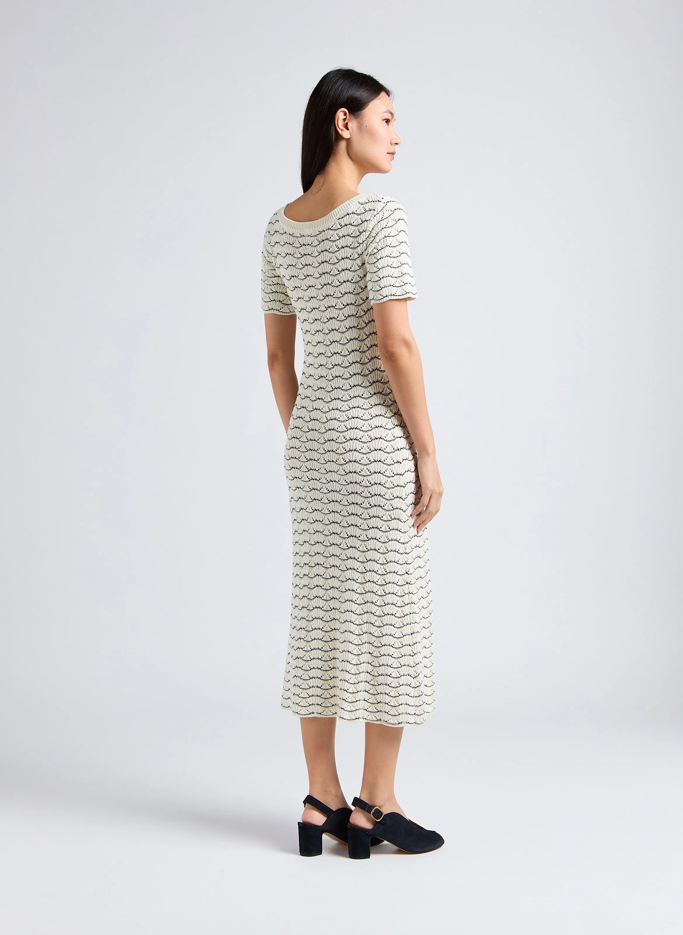 EKYOG LU  VESTIDO MIDI DE ALGODóN ORGáNICO EN AZUL