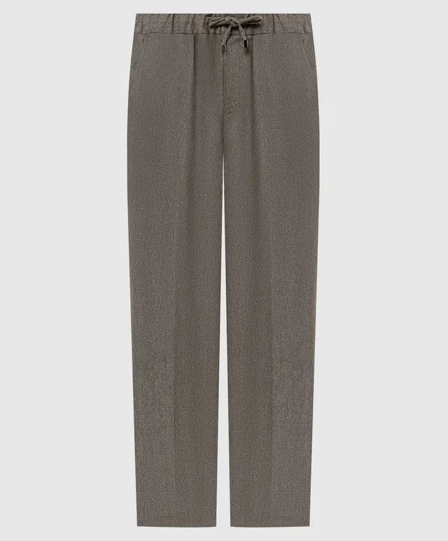 Enrico Mandelli Beige pants made of wool