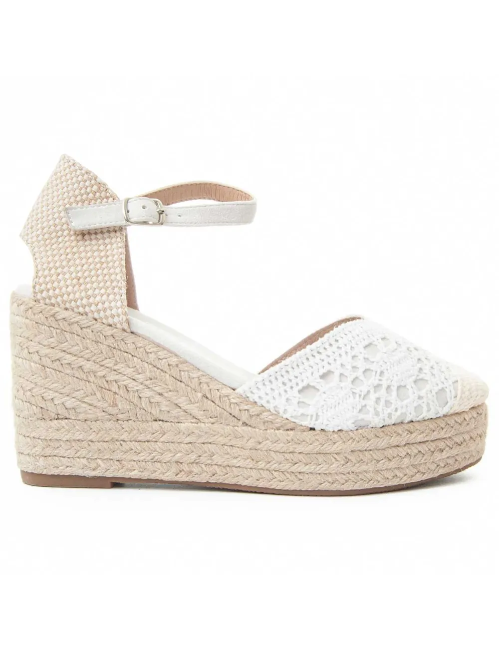 Esparto De Cuña Para Mujer.  Montevita  Spartila3  89375 Blanco