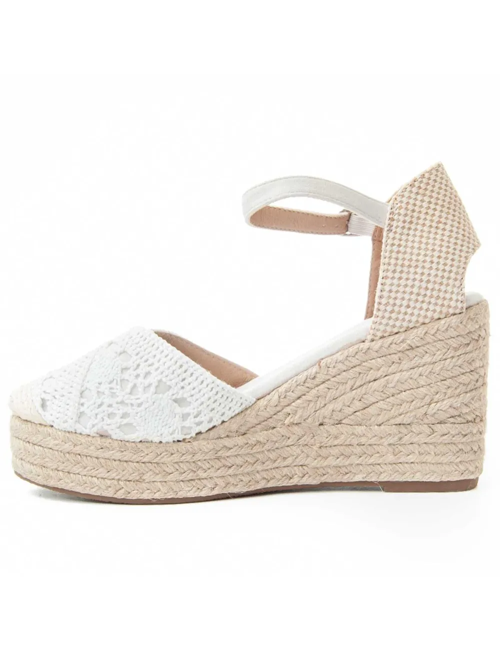 Esparto De Cuña Para Mujer.  Montevita  Spartila3  89375 Blanco