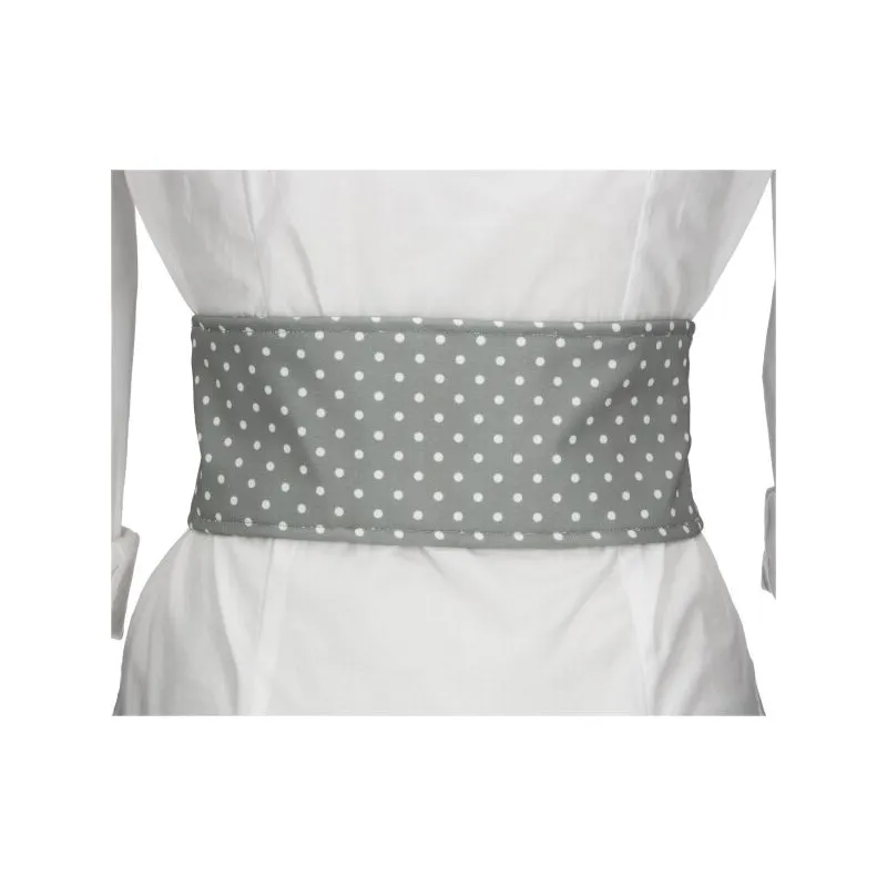 Fajín gris lunar blanco
