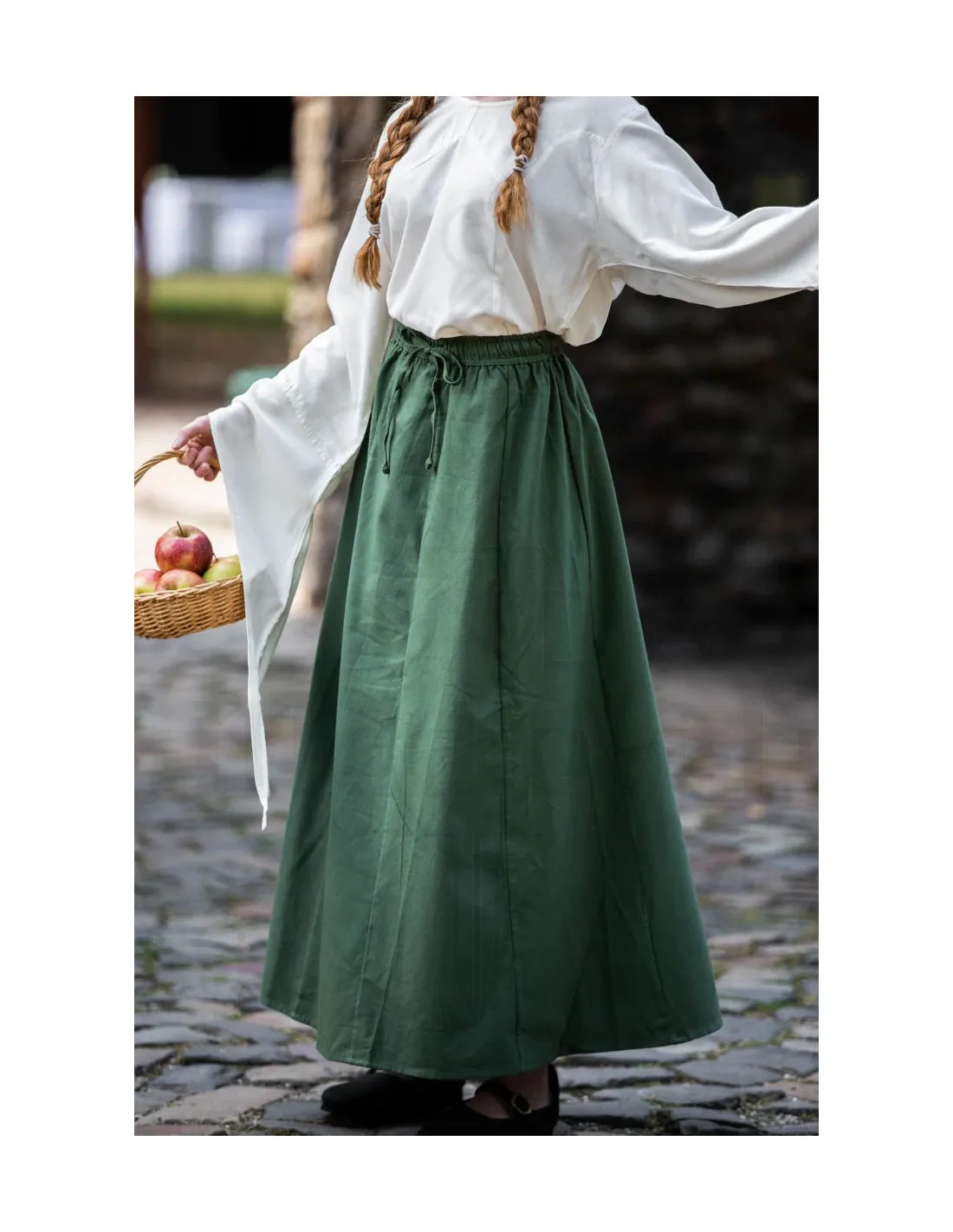 Falda medieval mujer verde
