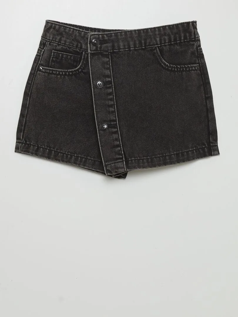 FALDA PANTALóN VAQUERA  GRIS