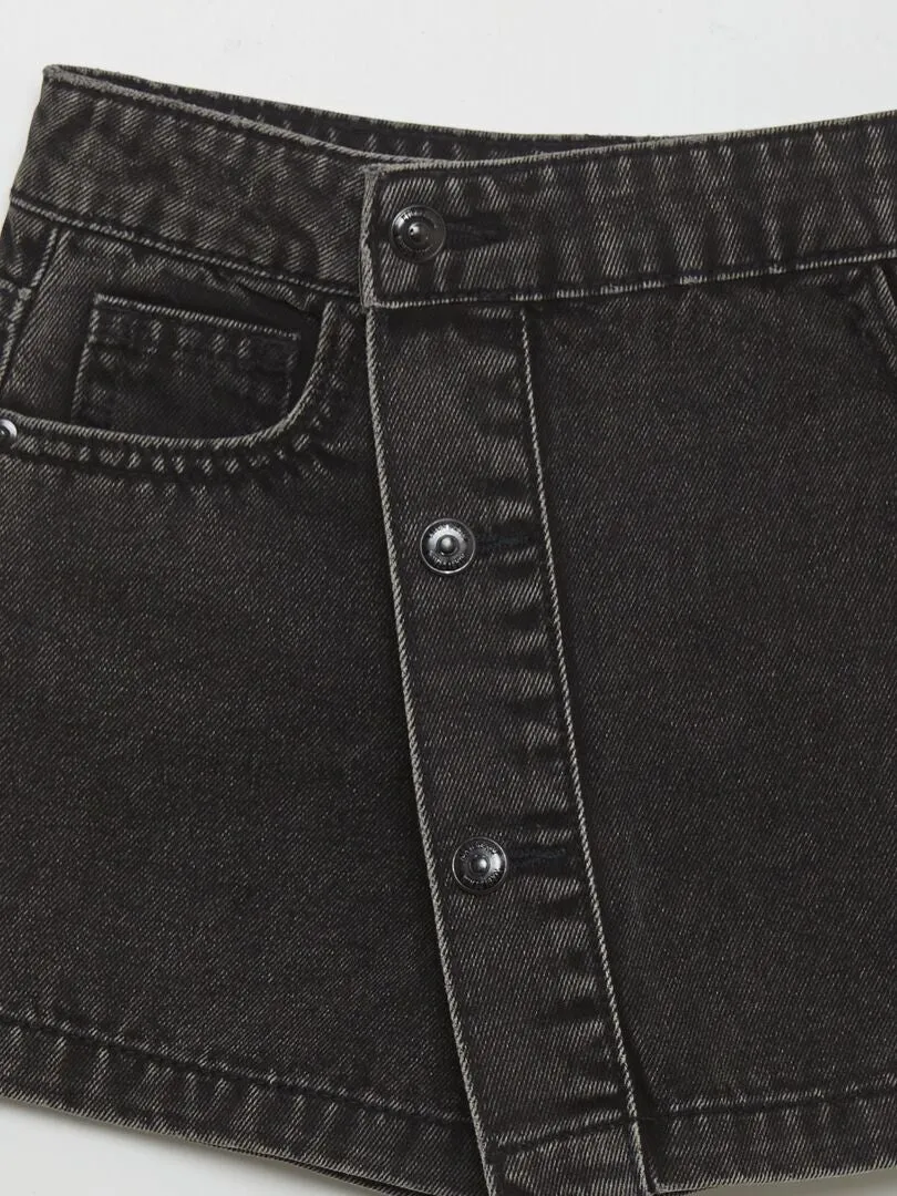 FALDA PANTALóN VAQUERA  GRIS