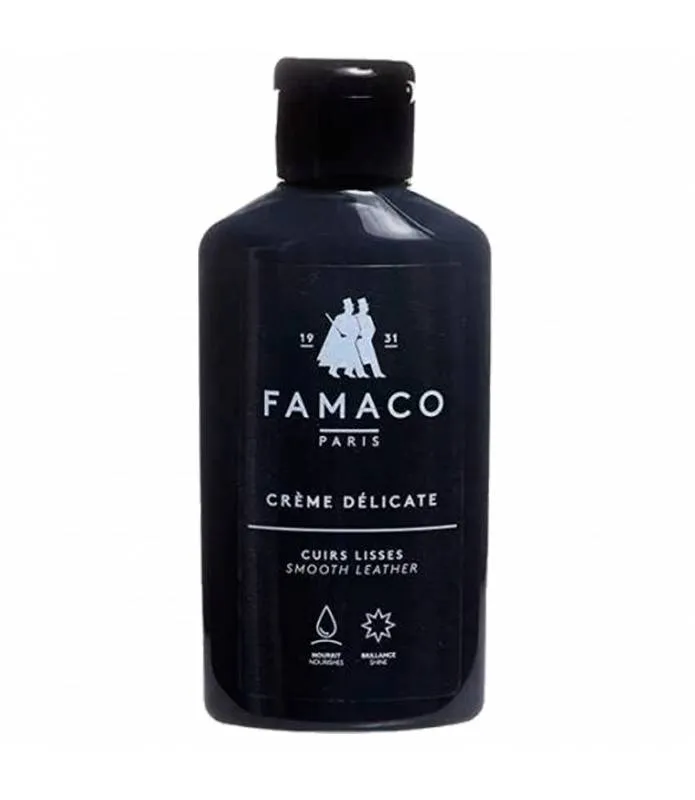 Famaco crema nutritiva de cuero incolora o color negro 125ml