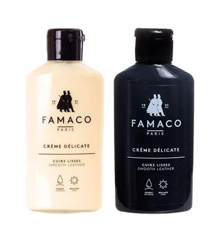 Famaco crema nutritiva de cuero incolora o color negro 125ml