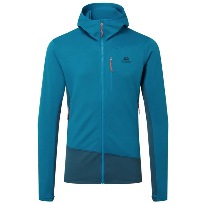 Forro polar MOUNTAIN EQUIPMENT Chaqueta con capucha Durian (Mykonos Blue/Majolica Blue) Hombre