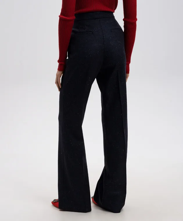 Gabriela Hearst Blue Vesta wool and silk flared pants