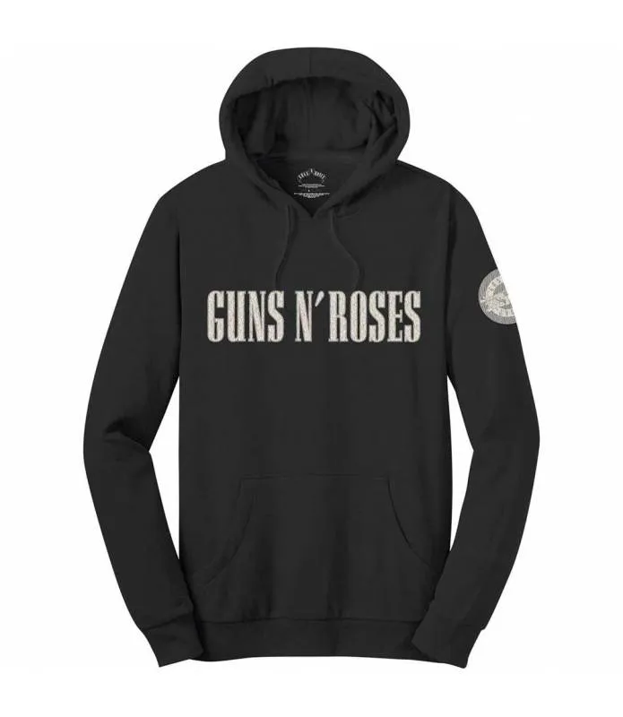 GUNS N' ROSES Logo & Bullet Circle Sudadera con capucha RockOff GNRAPQHD01MB