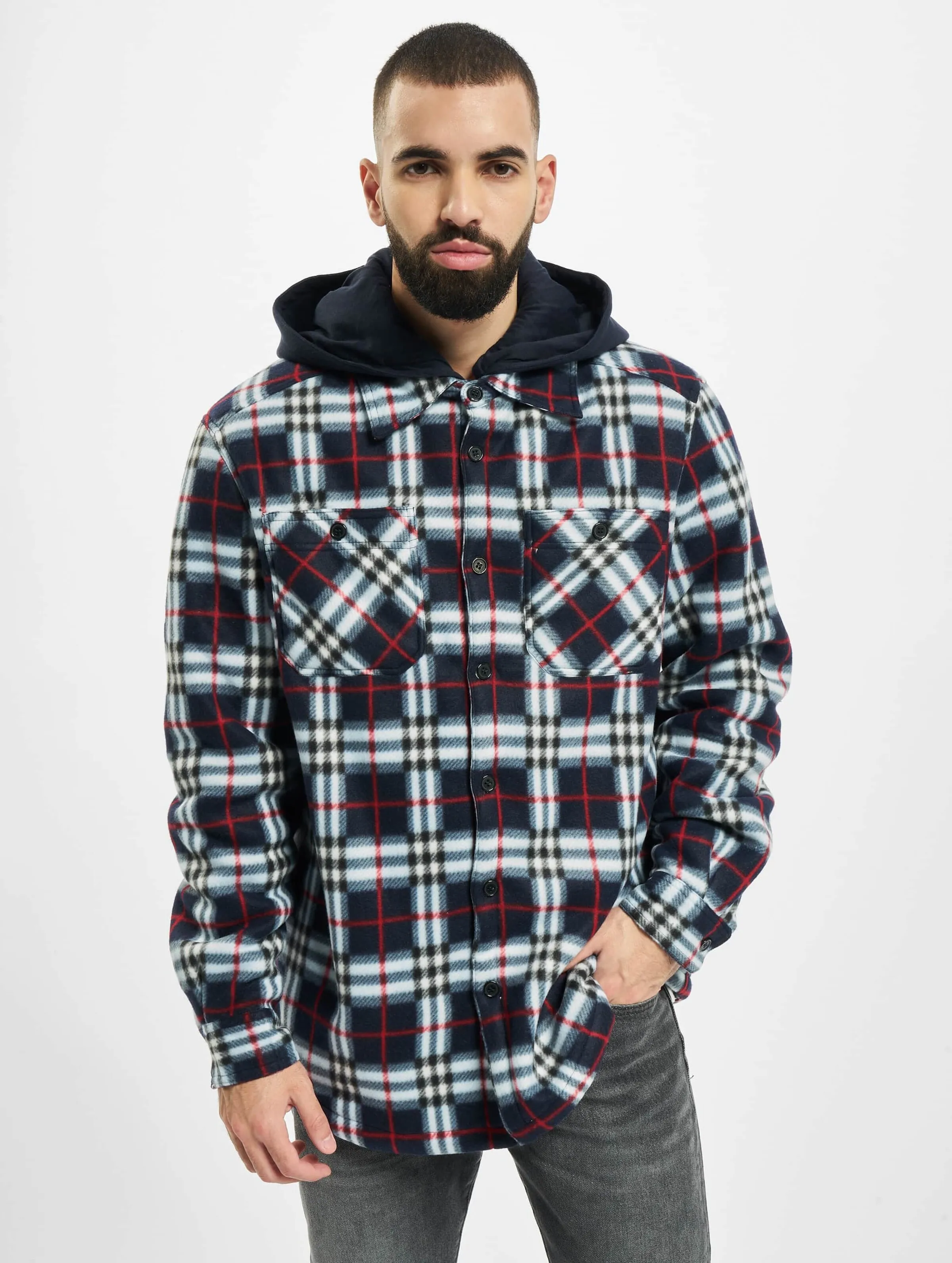 Hooded Polar Fleece Overshirt 