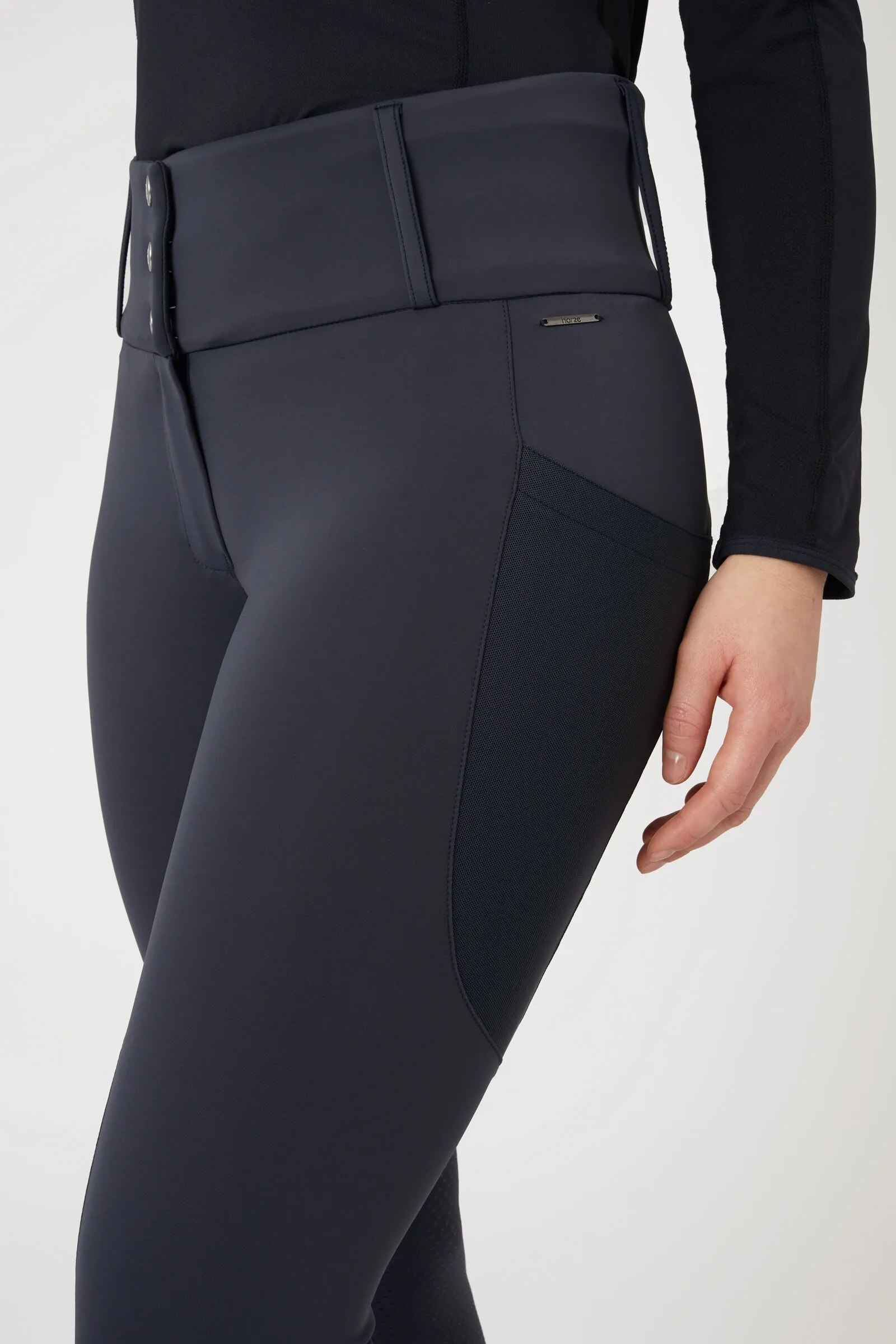 Horze Pantalonesde Montar con Agarre Completo con Malla para Mujer Ebba