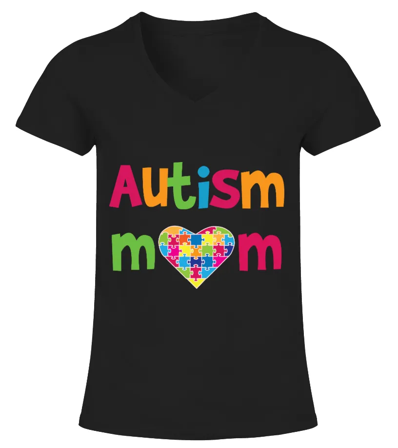 I Love My Autistic Daughter, Autism Awareness T Shirt Camiseta cuello pico Mujer