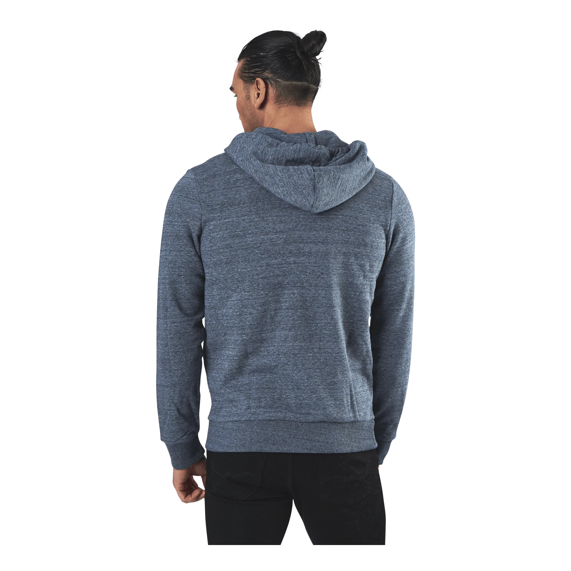 Jack & Jones Basic Melange Sweat Zip Hood Blue