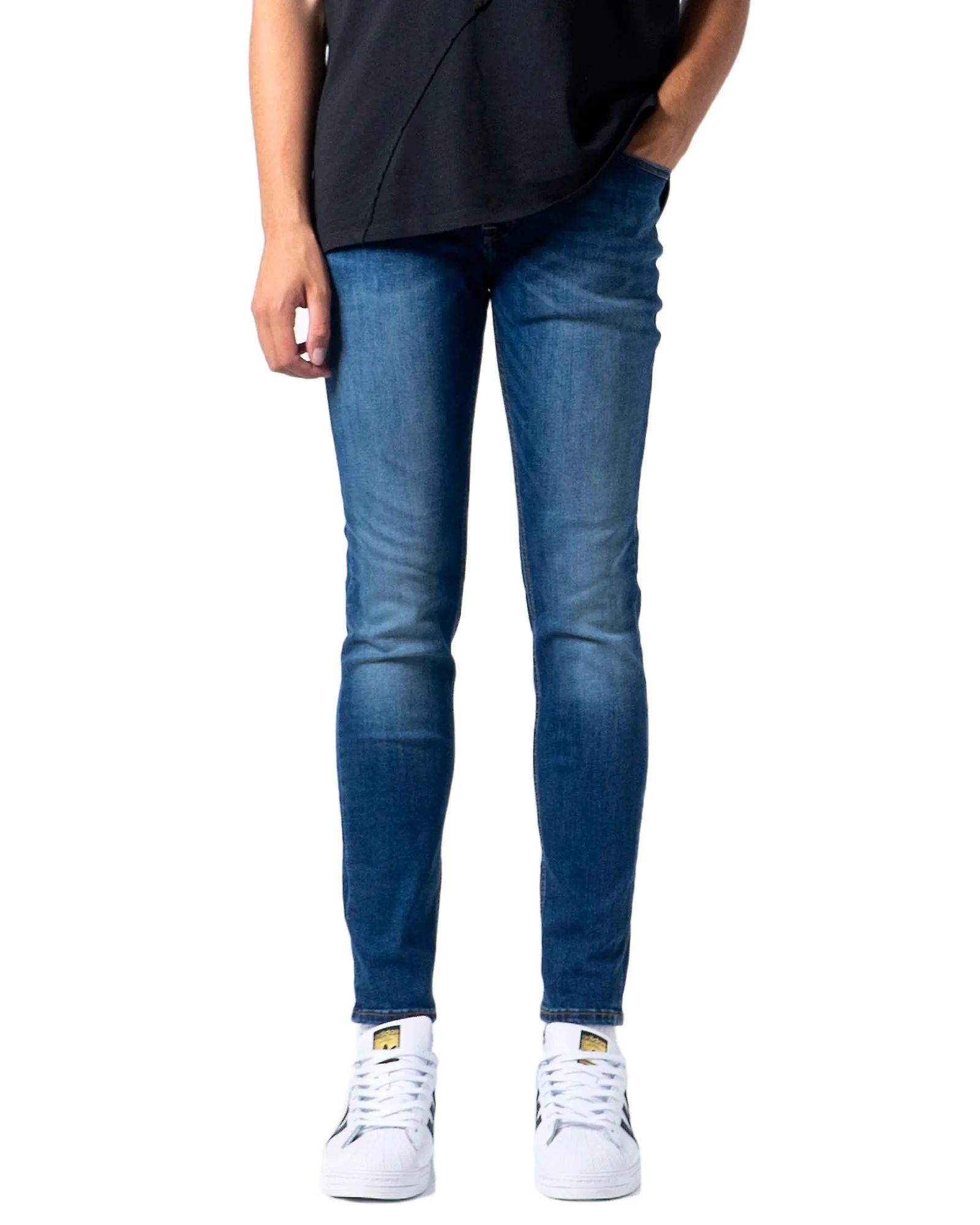 Jack & Jones Plain Jeans with Zip and Button Fastening