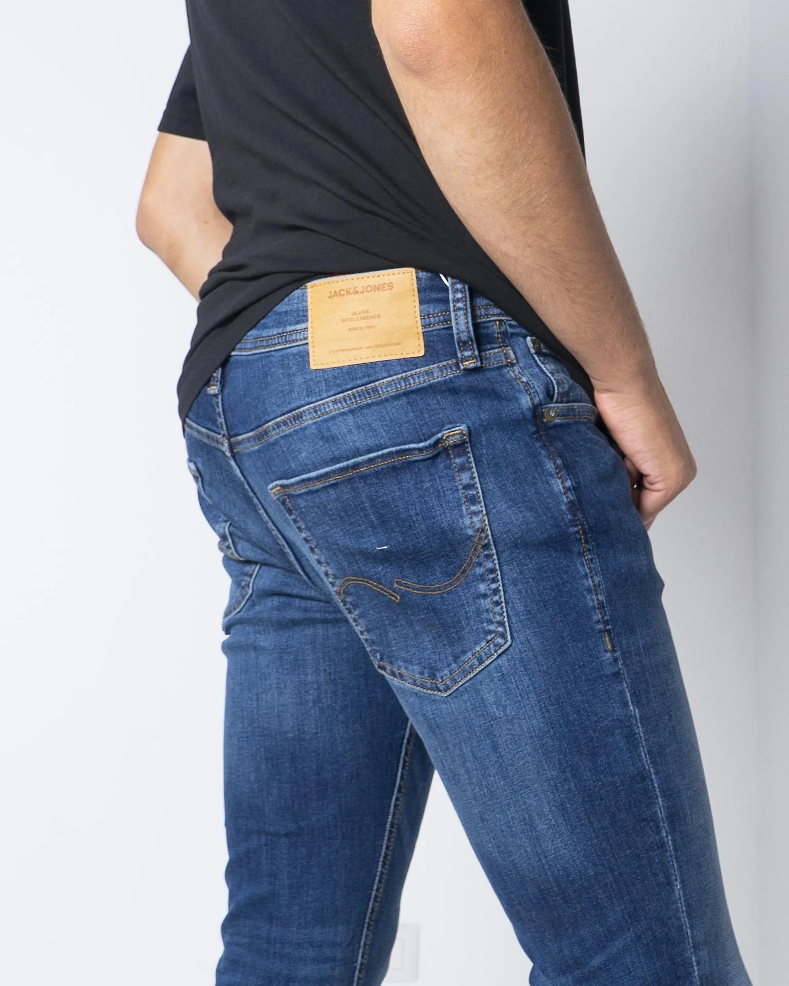 Jack & Jones Plain Jeans with Zip and Button Fastening