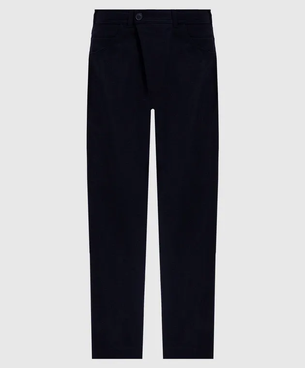 Jan Jan Van Essche Blue pants with wool