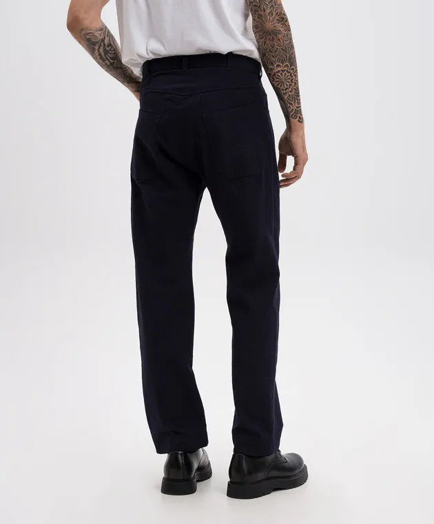 Jan Jan Van Essche Blue pants with wool