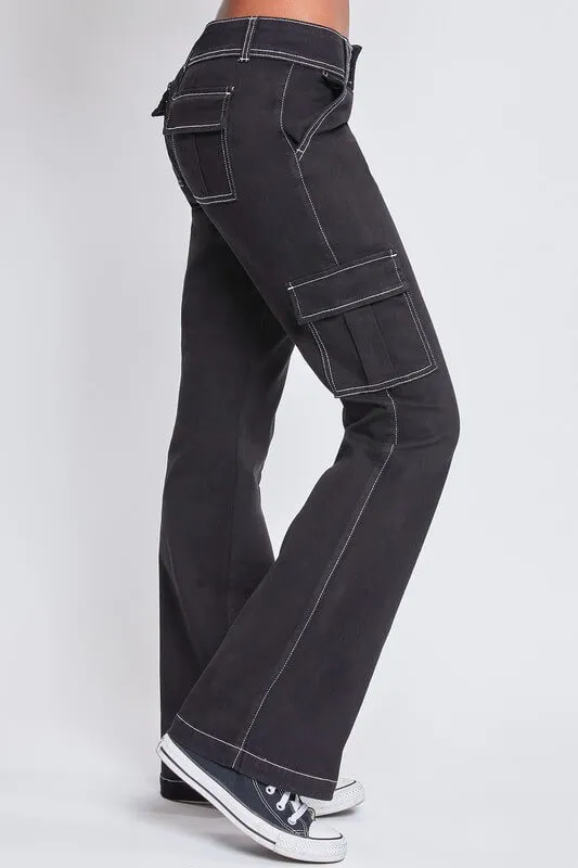 Jeans cargo con cierre doble YMI
