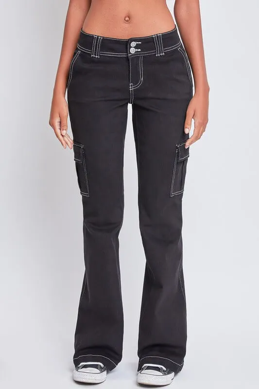 Jeans cargo con cierre doble YMI
