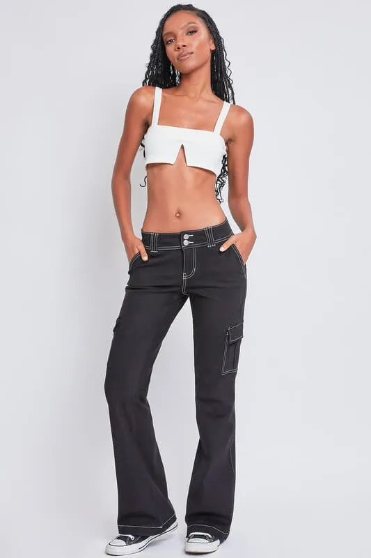 Jeans cargo con cierre doble YMI