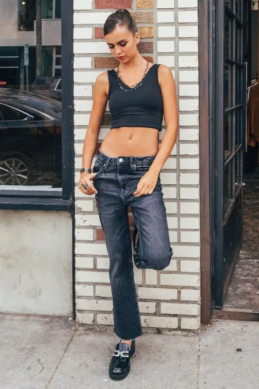 Jeans corte bota, relajado y desmechado ENJEAN