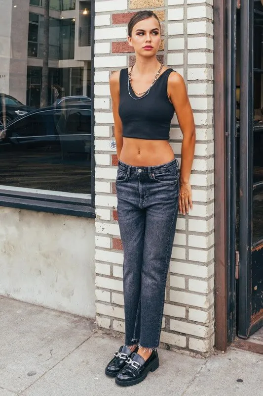 Jeans corte bota, relajado y desmechado ENJEAN