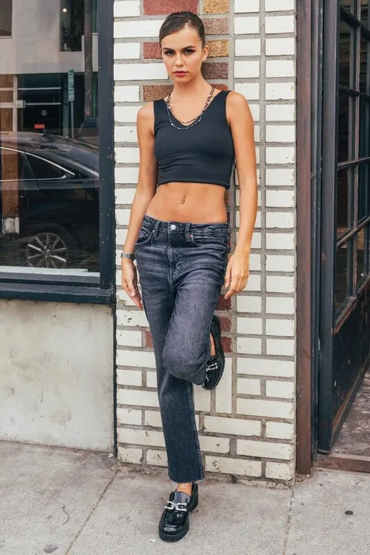 Jeans corte bota, relajado y desmechado ENJEAN