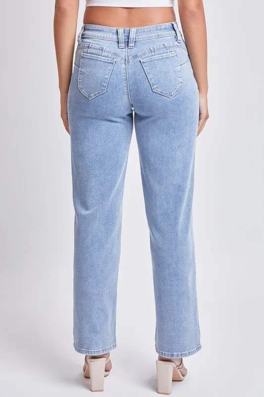 Jeans moldeador talle alto corte recto YMI