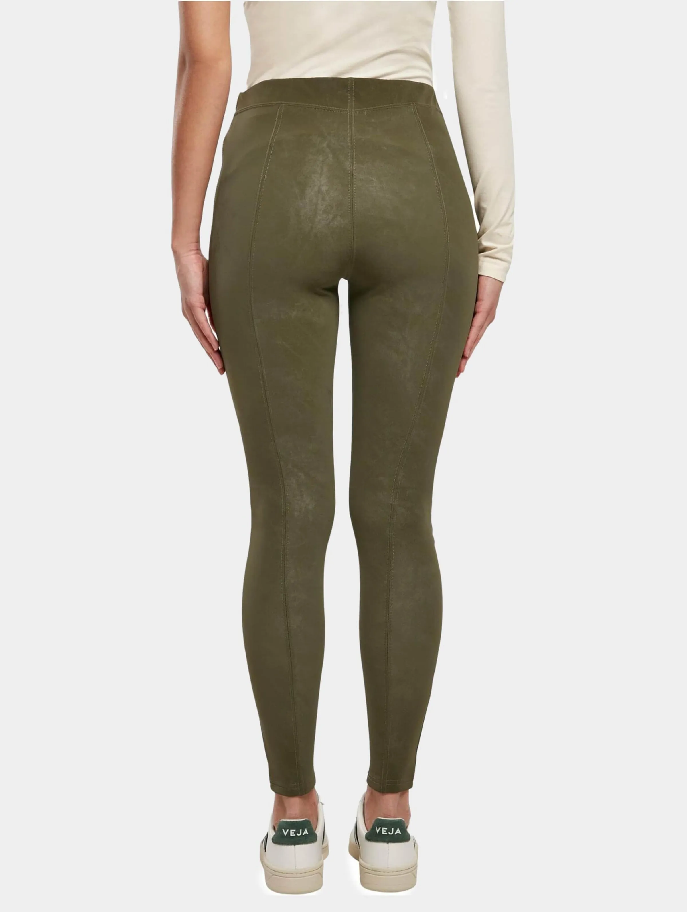 Ladies Washed Faux Leather