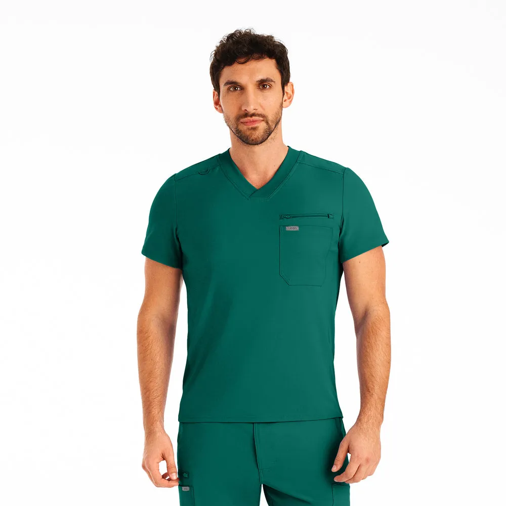 LANDAU FORWARD LT111  2POCKET VNECK SCRUB TOP