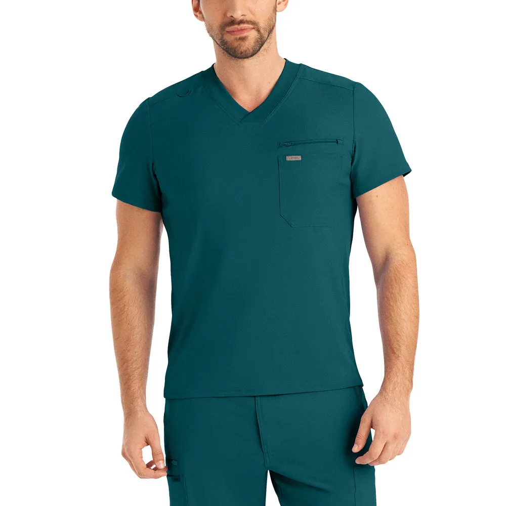 LANDAU FORWARD LT111  2POCKET VNECK SCRUB TOP