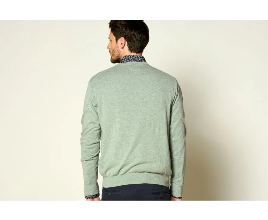 LIME GREEN ROUNDNECK  COTTON/LINEN JUMPER  CLINDMIR