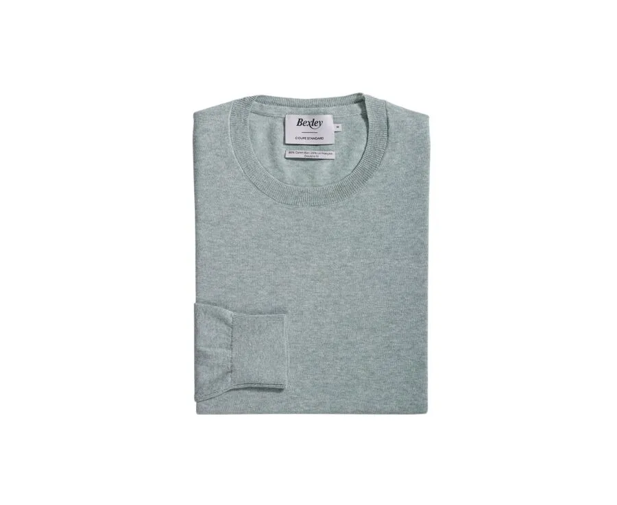 LIME GREEN ROUNDNECK  COTTON/LINEN JUMPER  CLINDMIR