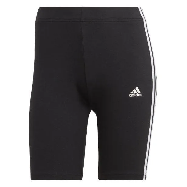 Malla Corta Adidas Essentials 3 Stripes Negra/Blanca