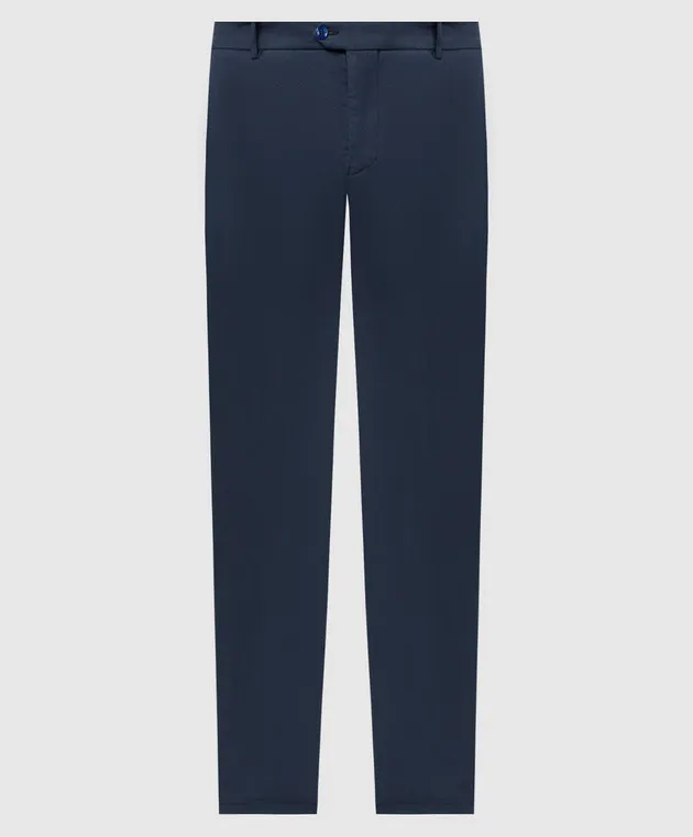 Marco Pescarolo Blue EVO pants with silk and cashmere