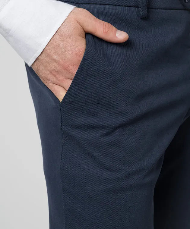 Marco Pescarolo Blue EVO pants with silk and cashmere