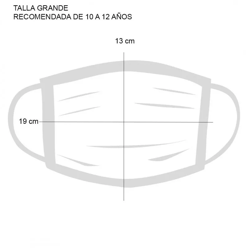 Mascarilla Niños de Camuflaje Azul Cotton Fish