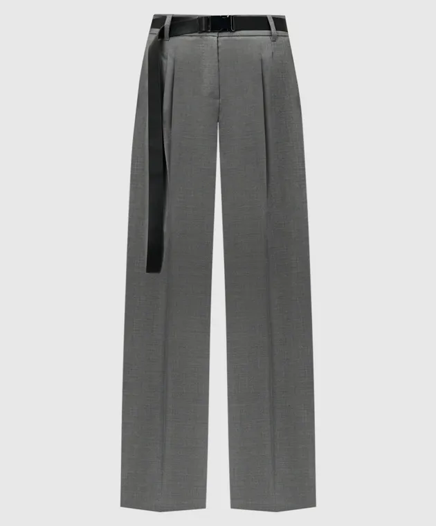 Max Mara Gray pants JUANITA with wool